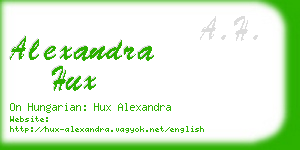 alexandra hux business card